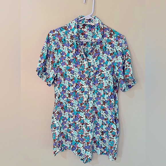 Zara The Clea Floral Printed Overall Jumpsuit Romper extra small spring - Picture 1 of 7